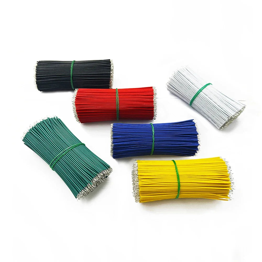 120-Pack 24AWG 8cm (3.15 in) Tin-Plated Jumper Wires for Breadboard PCB Soldering 6-Color Set