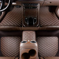 5-Piece Universal PU Leather Car Floor Mats, Waterproof Black All-Weather Auto Floor Mat Set