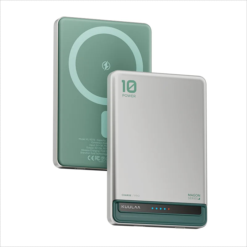 Magnetic 10000mAh Wireless Power Bank 20W Portable Charger - MagSafe Compatible Fast Charging for iPhone & Android