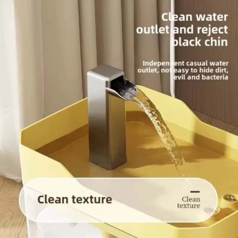 Clear Cat Water Fountain with Self-Cleaning Filter, Circulating Pump & Anti-Dry Burn Protection
