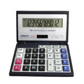 Foldable Flip 12-Digit Solar Financial Calculator - Portable Large-Screen Office Calculator
