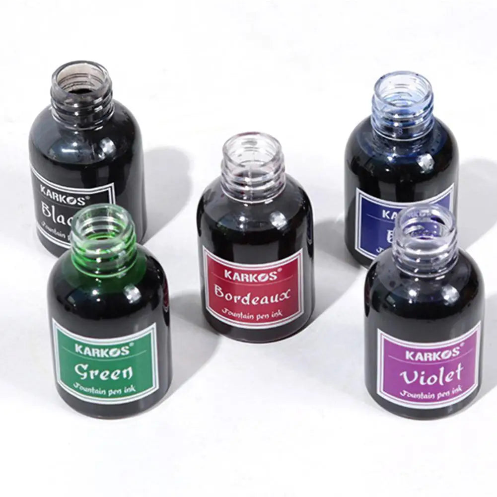 Colorful Fountain Pen Ink Refill 30ml (1.01 fl oz) — Universal Bottle for Calligraphy & School