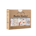 5-Pack Bamboo Cotton Muslin Baby Blankets & Burp Cloths 60 x 60 cm (23.6 x 23.6 in) Soft Breathable Multi-Functional