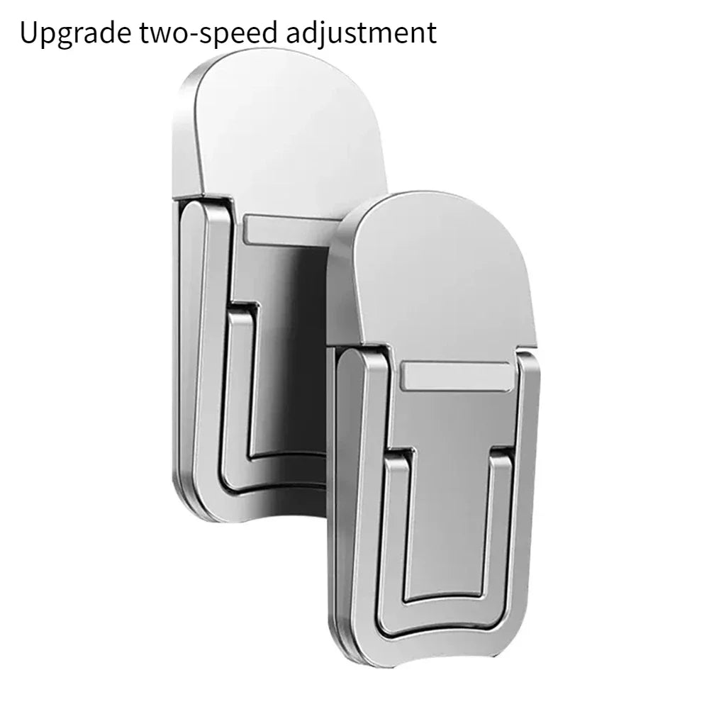 2-Pack Foldable Zinc Alloy Invisible Laptop Riser — Adjustable Self-Adhesive Keyboard Lift for 11–17 Inch (28–43 cm) Laptops