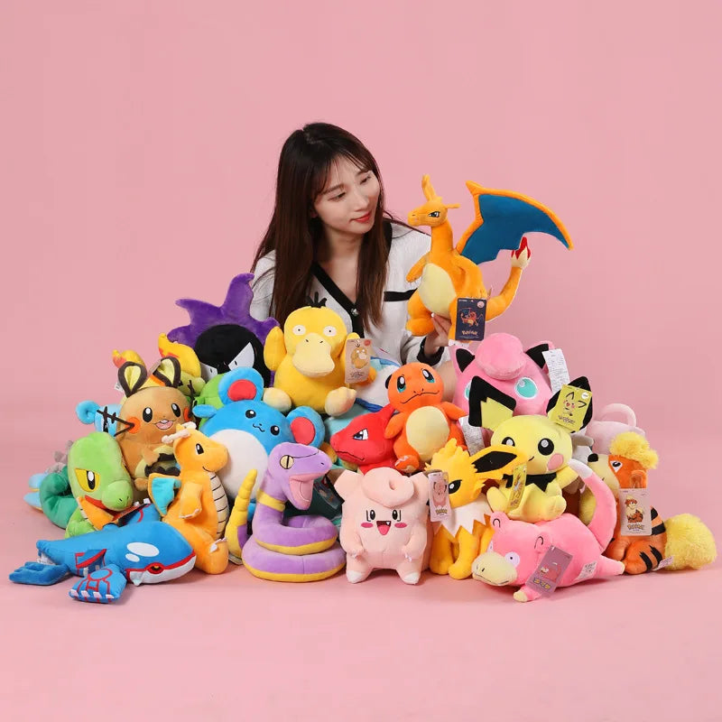Gengar Pikachu Charizard Piplup Kawaii Plush Toy Soft Stuffed Animal for Kids Gift 6–12 in (15–30 cm)