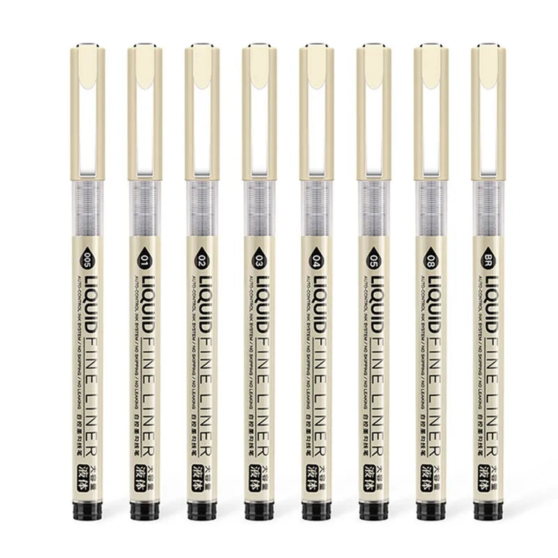 Big Capacity Waterproof Brush Pen Marker - Pigment Ink for Sketching, Comics & Calligraphy - Single