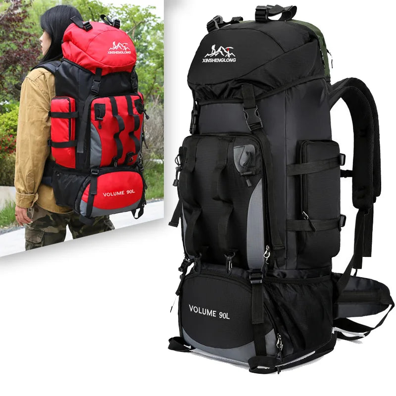 90L Waterproof Hiking & Camping Backpack — Large Capacity Trekking Rucksack for Travel (Unisex)