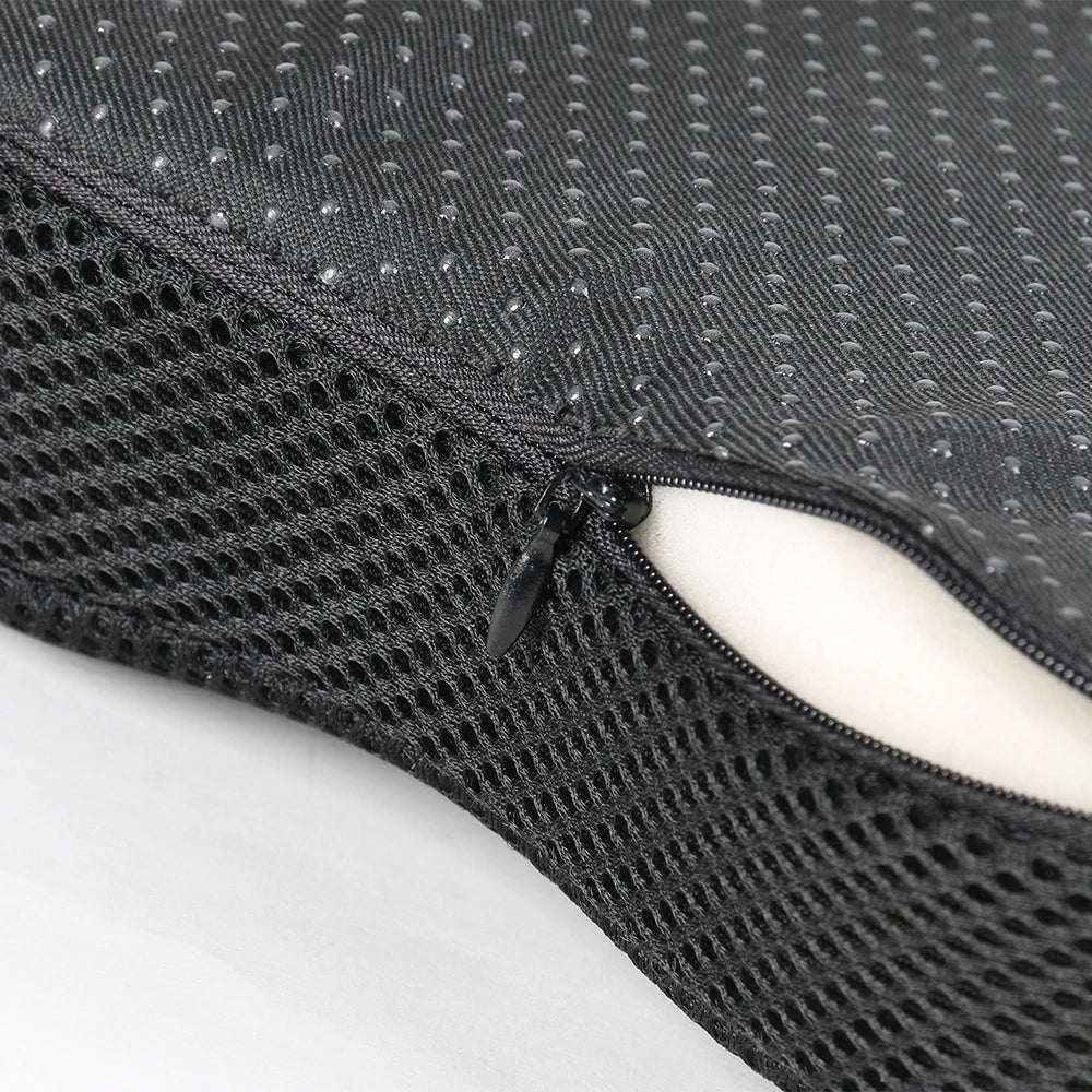 U-Shaped Memory Foam Seat Cushion – Breathable Wave Massage Cushion for Coccyx & Buttock Pressure Relief (45×36×6 cm / 17.7×14.2×2.4 in)
