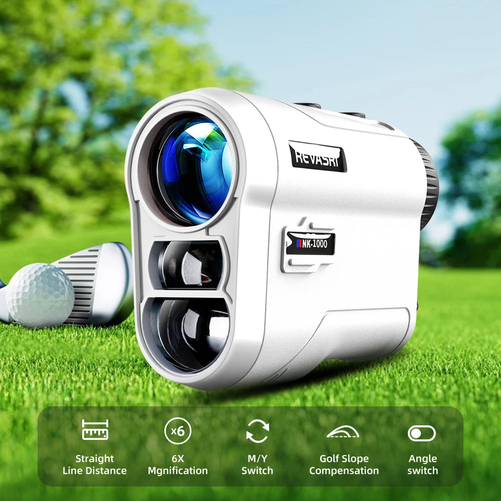 Rechargeable Golf Laser Rangefinder 6X Magnification USB-C Up to 600m/1000m Monocular for Golf
