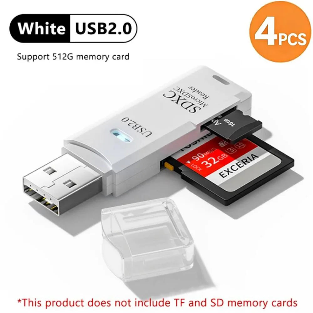 USB 3.0 2-in-1 Multi-Function Card Reader Micro SD TF & USB Flash Drive Adapter for PC Laptop