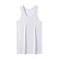 Men's Wide-Shoulder Cotton Tank Top Breathable Sweat-Absorbent Slim Fit for Sports Gym Basketball