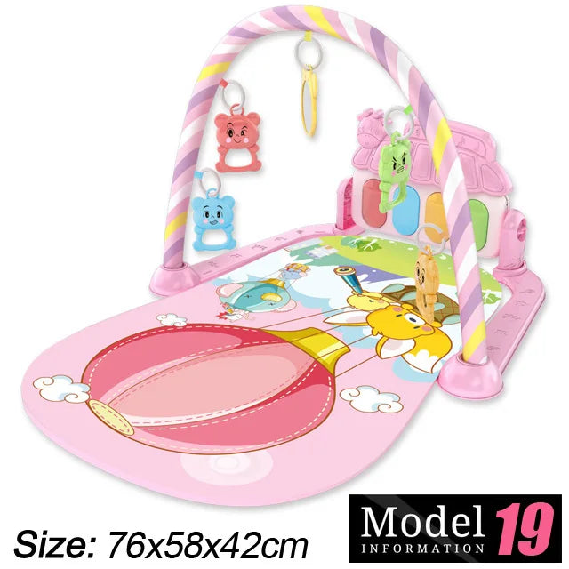 Baby Activity Gym Play Mat with Piano Keyboard 76 x 58 x 42 cm (30 x 23 x 16.5 in) – Musical Infant Play Gym for Newborns 0–36 Months