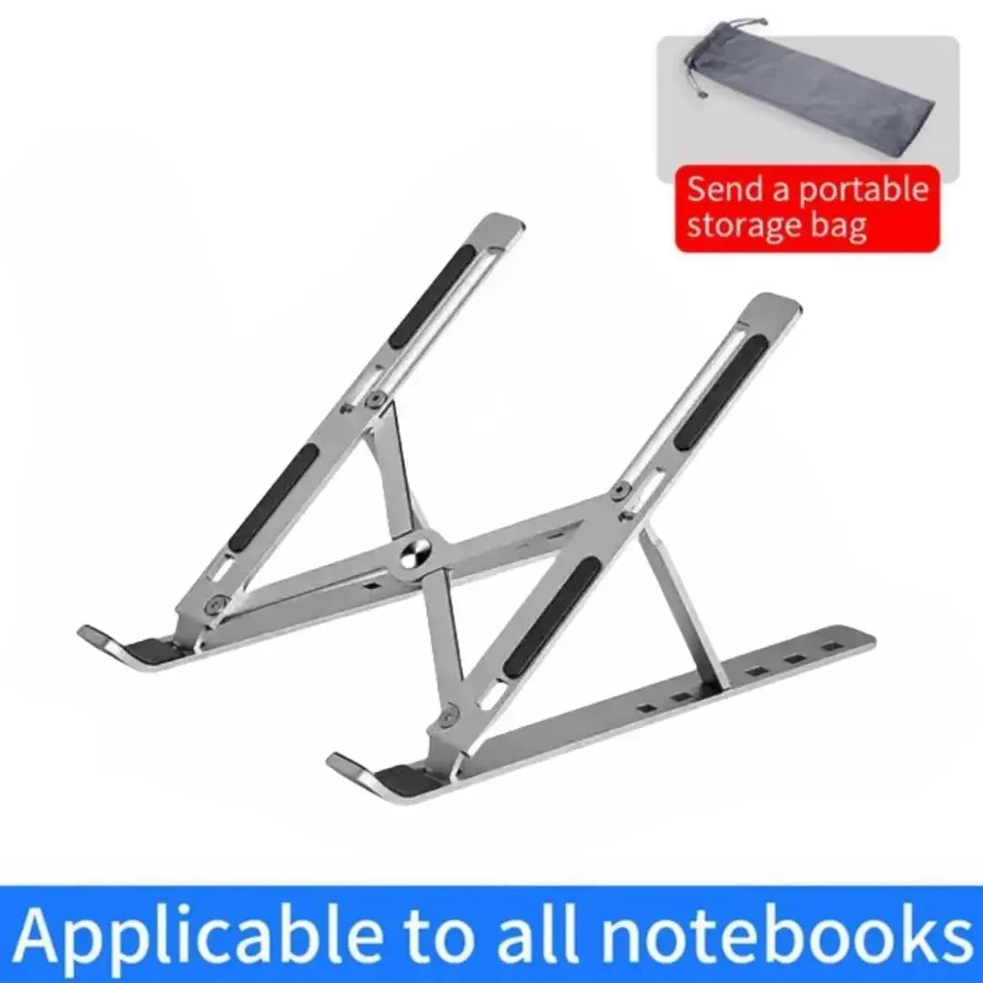 Portable Foldable Aluminum Laptop Stand – Adjustable Notebook Holder for MacBook Air/Pro & Laptops