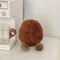 Coffee Bean Plush Toy 5.1 in (13 cm) Soft Brown Stuffed Doll Cute Home Decor Gift