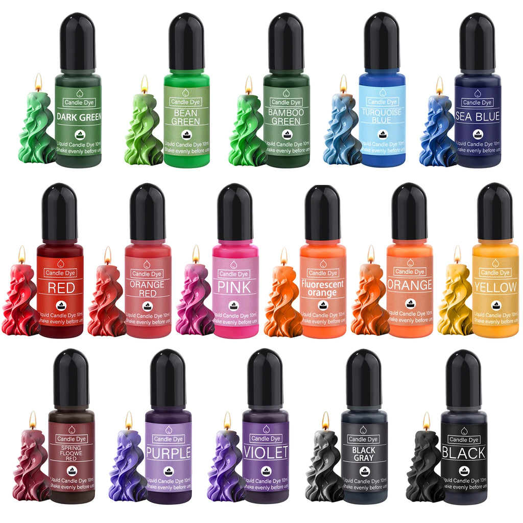 Liquid Candle Dye Pigment 10ml (0.34 fl oz) - Aromatherapy & DIY Candle Colorant