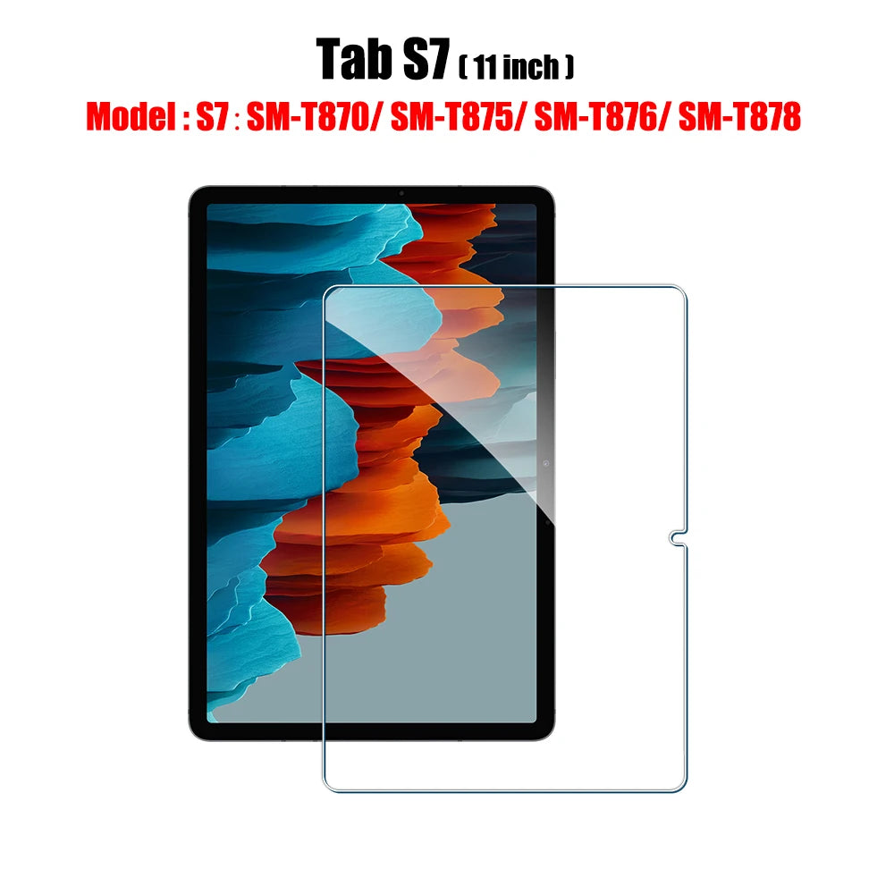 Tempered Glass Screen Protector for Galaxy Tab S6 Lite, A9/A9 Plus, A8, S7 FE, S8/S9/S9 Plus/S9 FE, S10/S11 — 1 Pack
