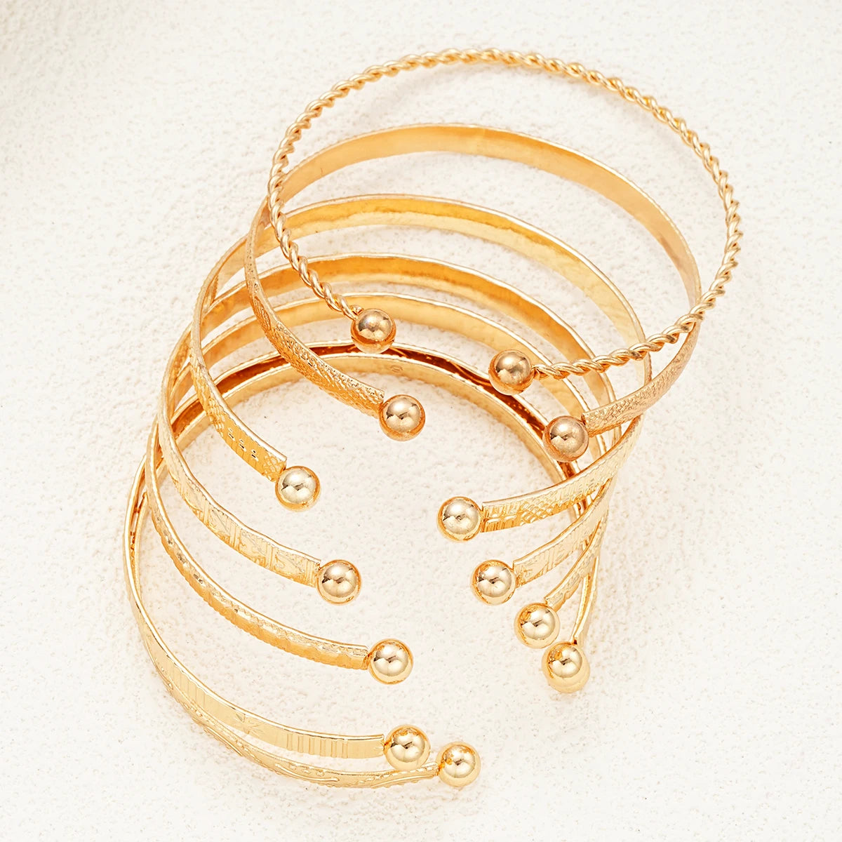Boho Geometric Gold Cuff Bracelet for Women - Fashion Metal Cuff, Tracker-Inspired Style
