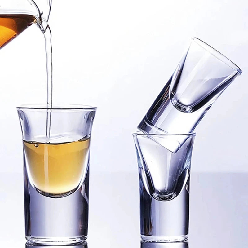 15ml (0.51 fl oz) Thick-Bottom Shot Glasses - 2/6/12 Pack Transparent Liquor & Baijiu Cups