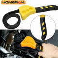 6-Inch (15 cm) Adjustable Multi-Function Belt Wrench – Plastic Strap Oil Filter & Bottle Opener Tool