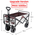 Collapsible Folding Beach Wagon Cart – Heavy-Duty 500 lb (227 kg) Portable Utility & Camping Trolley