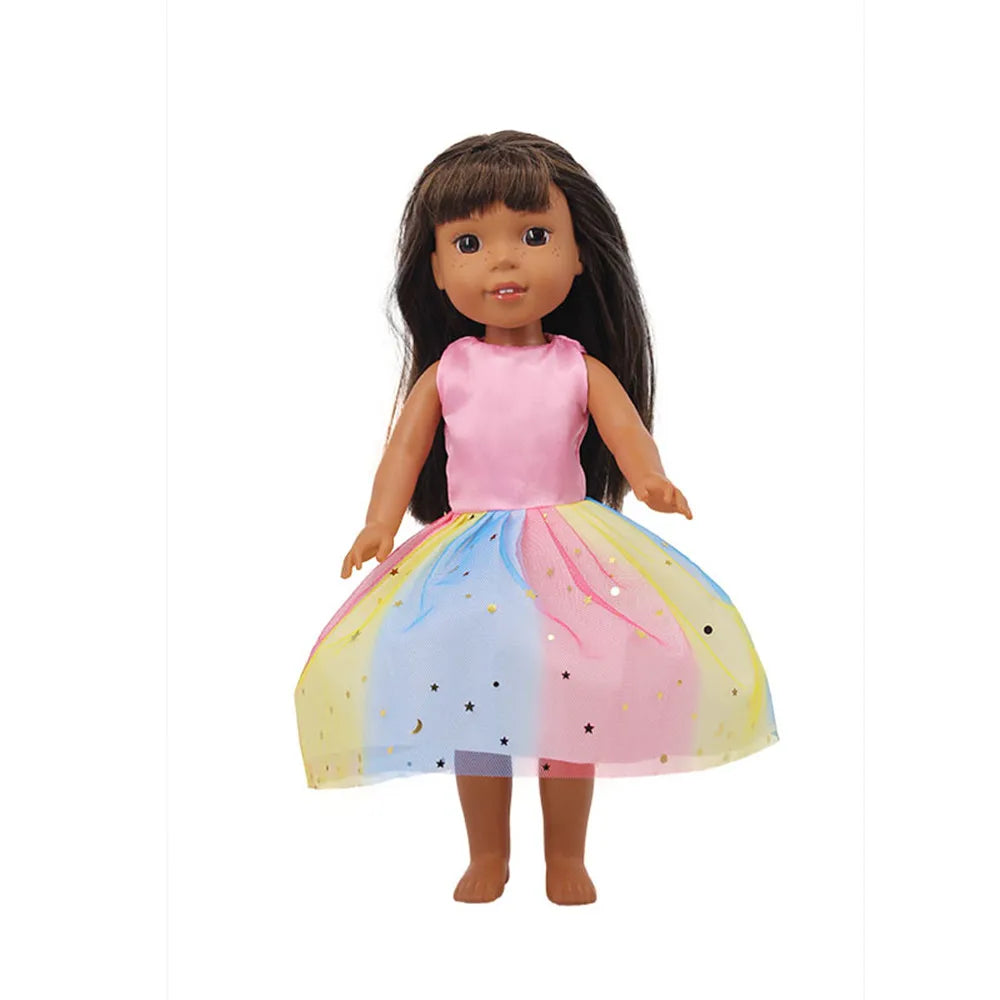 Fashion Doll Dress & Accessories Set for 14.5-Inch (36.8 cm) and 32–34 cm (12.6–13.4 in) 1/6 Scale Dolls