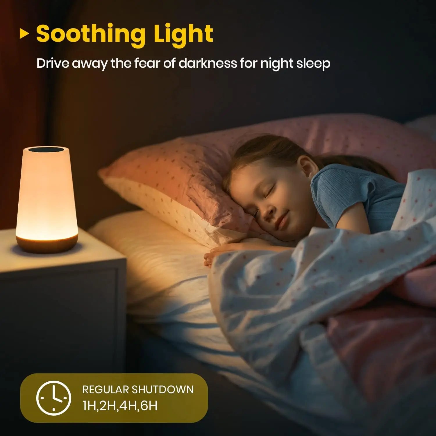 13-Color RGB Touch Night Light - Remote Dimmable USB Rechargeable Bedside & Table Lamp