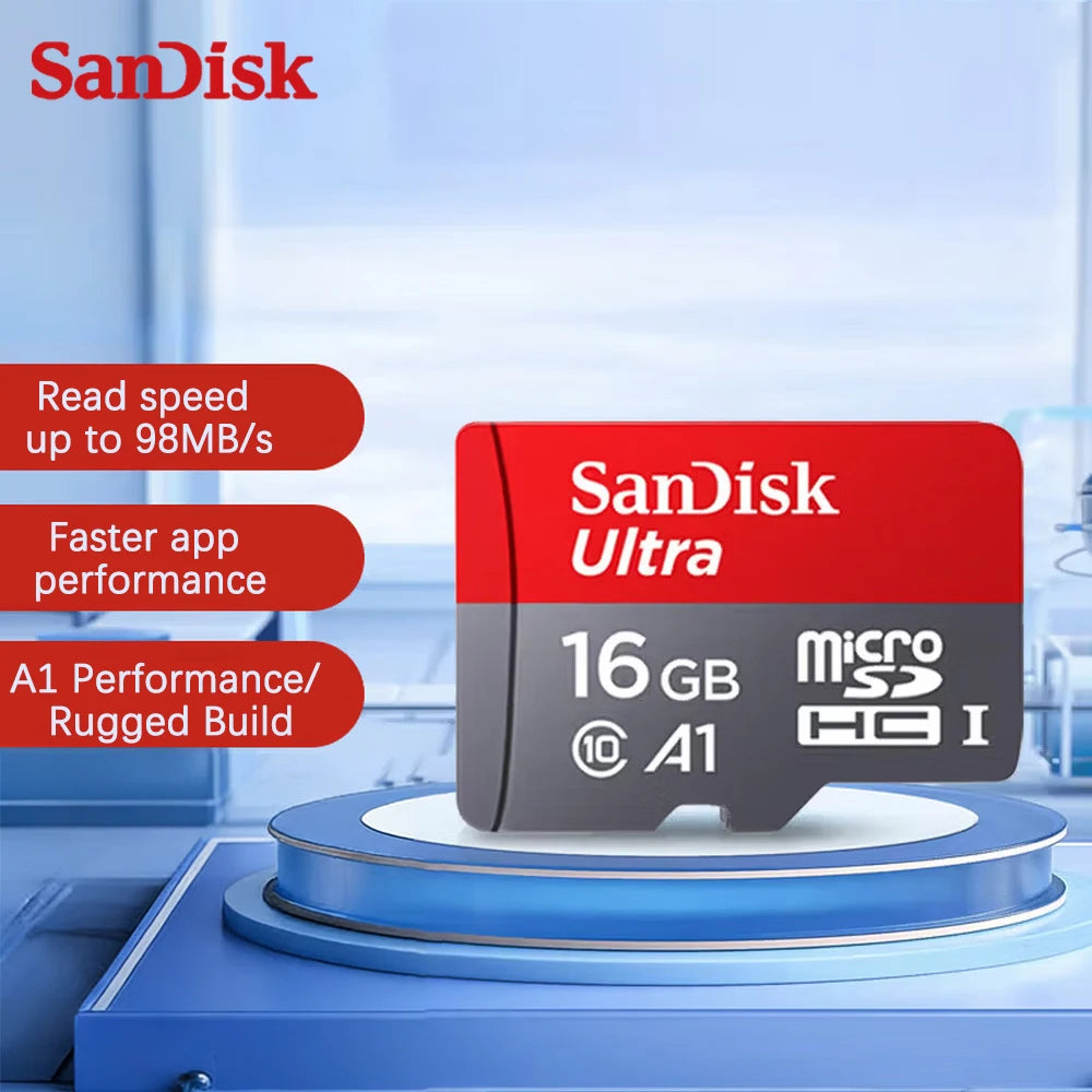 High-Speed microSD TF Card — A1 UHS-I Class 10 V10, 32GB / 64GB / 128GB / 256GB