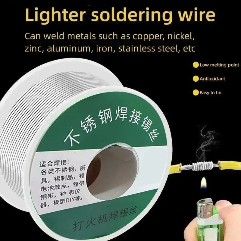 Rosin Core Tin Solder Wire 0.8mm & 1.0mm 20g/50g/100g (0.71-3.53 oz) No-Clean Flux 2%