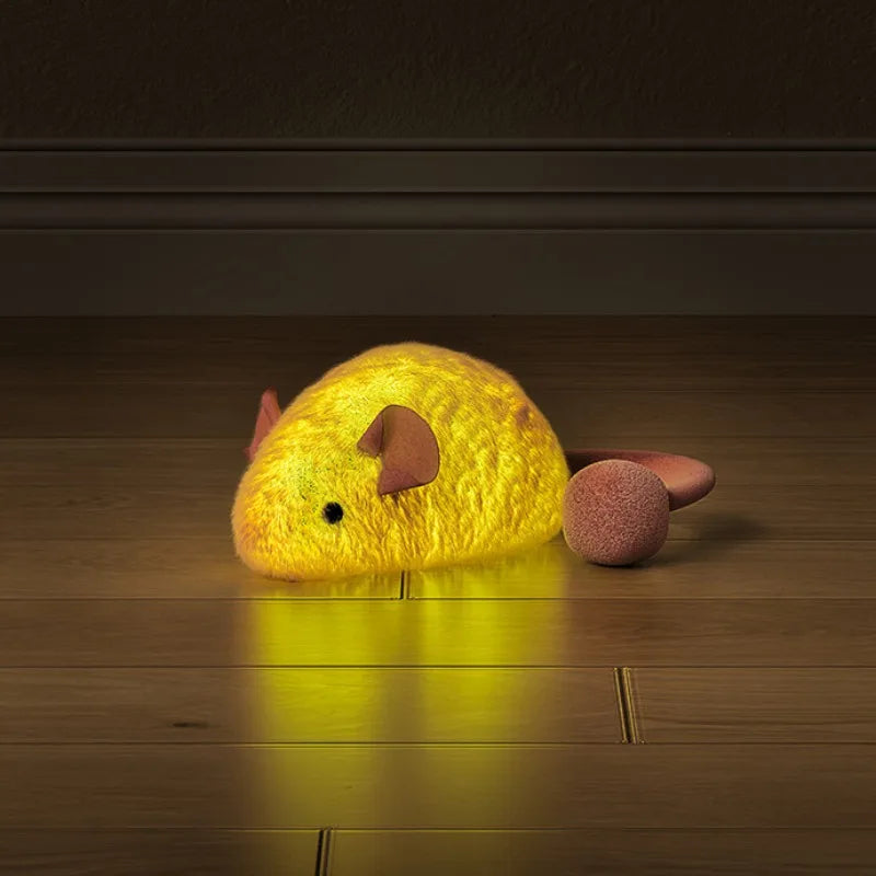 Interactive Plush Cat Mouse Toy, Auto-Moving Luminous Squeaker for Indoor Kitten Play