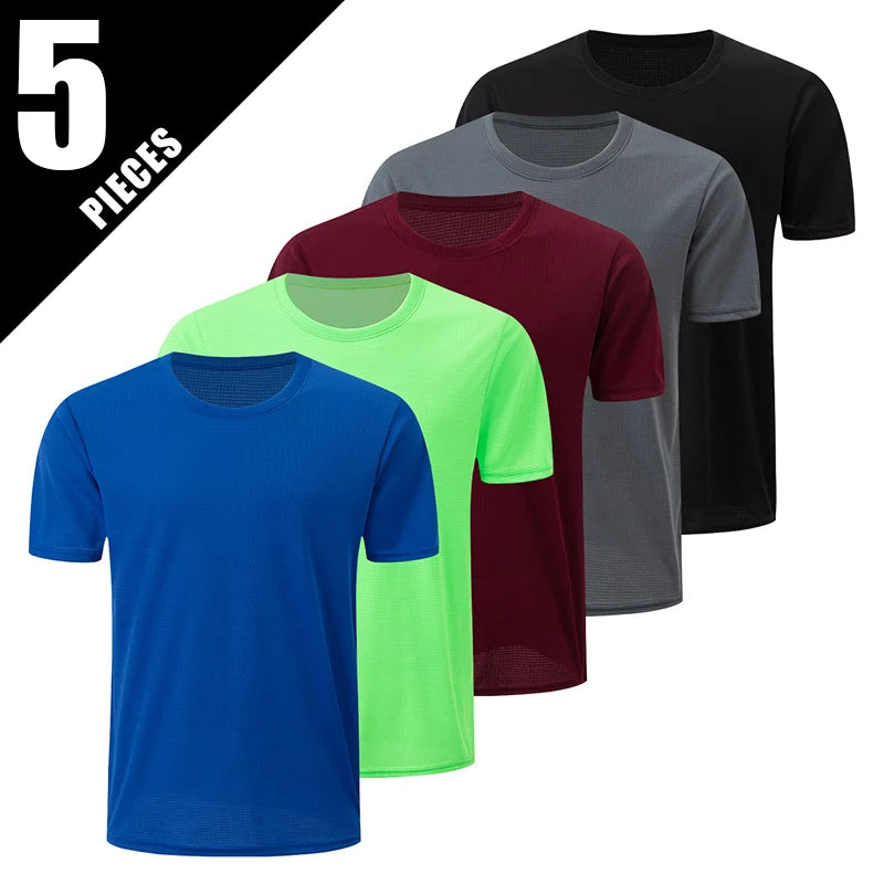 Men's Gradient Quick-Dry Sports T-Shirt Short Sleeve - Running & Fitness Casual Tee