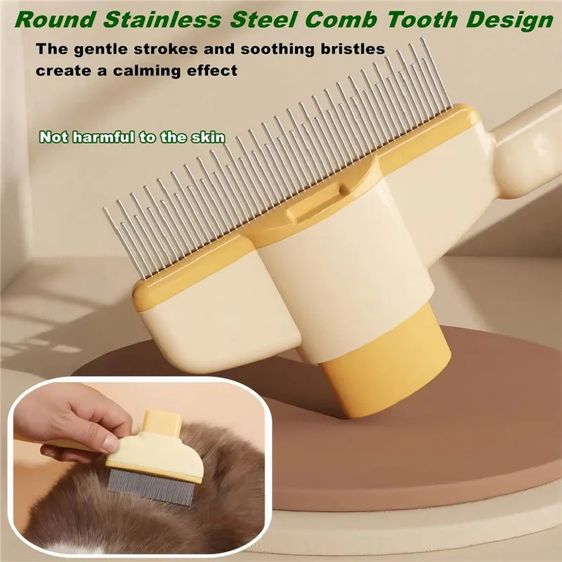 Cat Grooming Massage & Detangling Brush – Hair Removal Comb for Cats & Kittens, 20 x 8 cm (7.9 x 3.1 in)