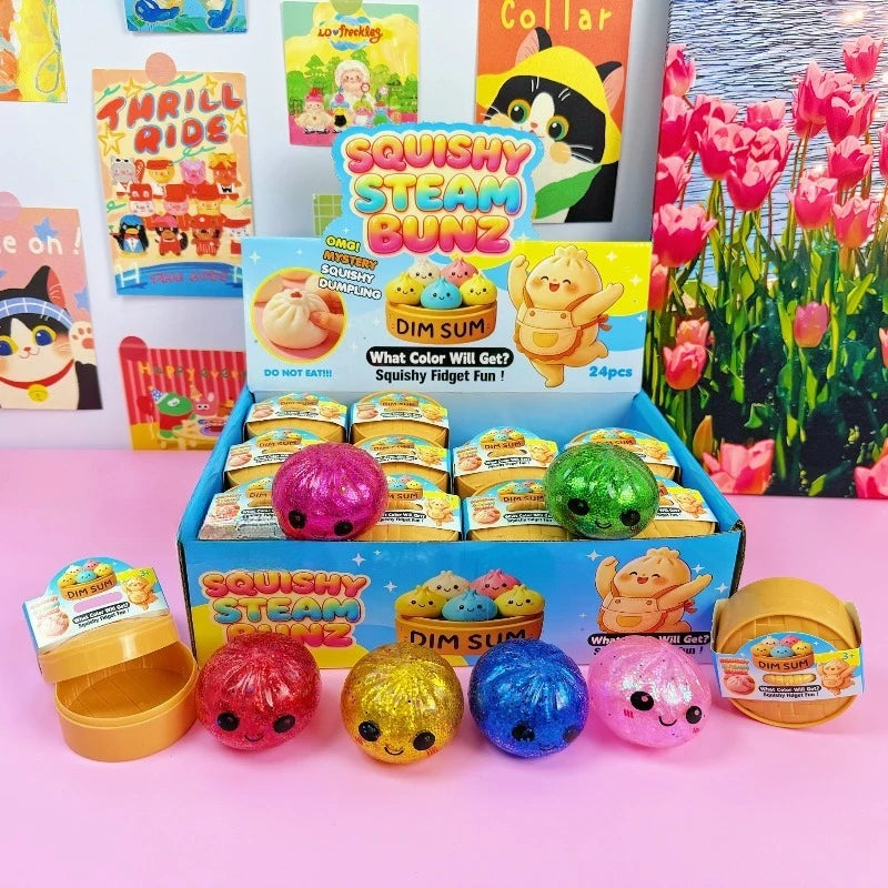 Mini Squishy Dumpling Fidget Toy for Stress Relief view 2