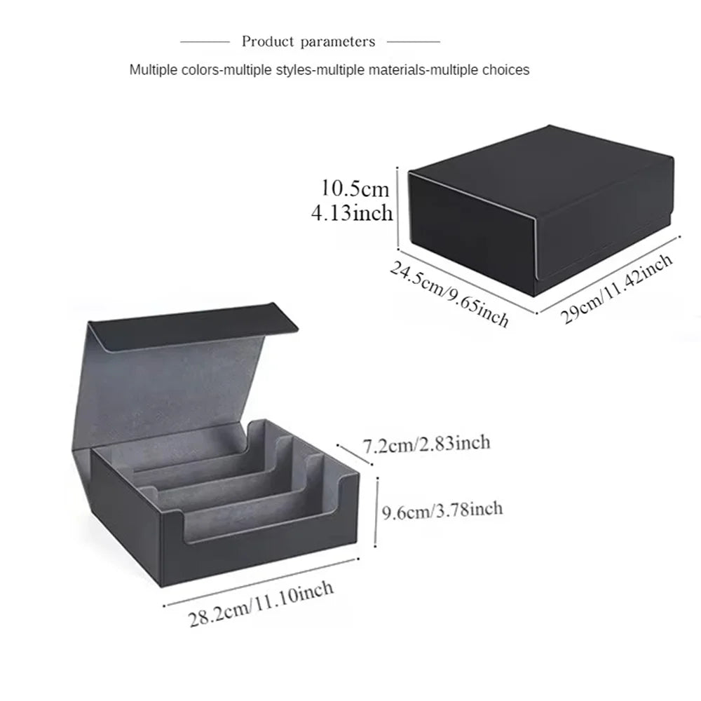 PU Leather Trading Card Storage Box – Holds 1800+ Cards | Magnetic Closure Commander Deck Case for MTG, Pokémon & TCG