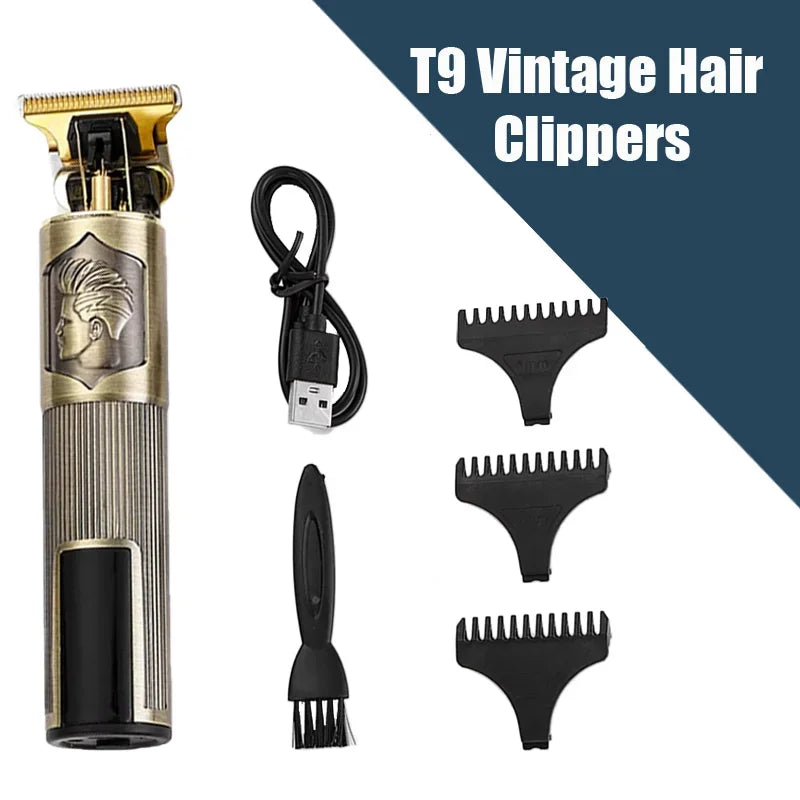 Rechargeable Cordless Hair Trimmer — Stainless Steel Blade, 80 Min Runtime, 0.5–1 mm (0.02–0.04 in) Cut