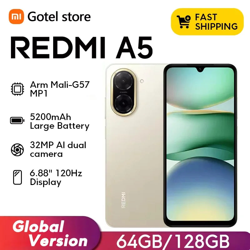 Global Version Android Smartphone Unisoc T7250 - 6.88 in (17.5 cm) Display - 32MP Main Camera - 5200mAh Battery - 15W Fast Charging