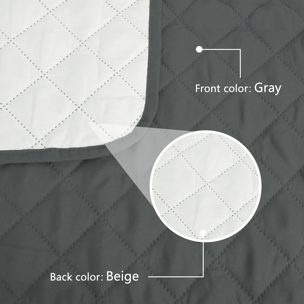 Waterproof Quilted Sofa Cover – Anti-Wear Non-Slip Washable Couch Slipcover with Elastic Straps | Sofa Protector for Kids & Pets