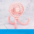 USB Rechargeable Folding Handheld Fan - Portable Silent Mini Fan for Stroller, Desk & Neck