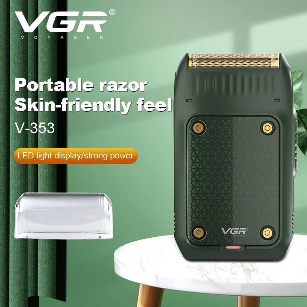 USB Rechargeable Electric Beard Trimmer & Face Shaver for Men — Stainless Steel Blades, Wet/Dry Precision Groomer