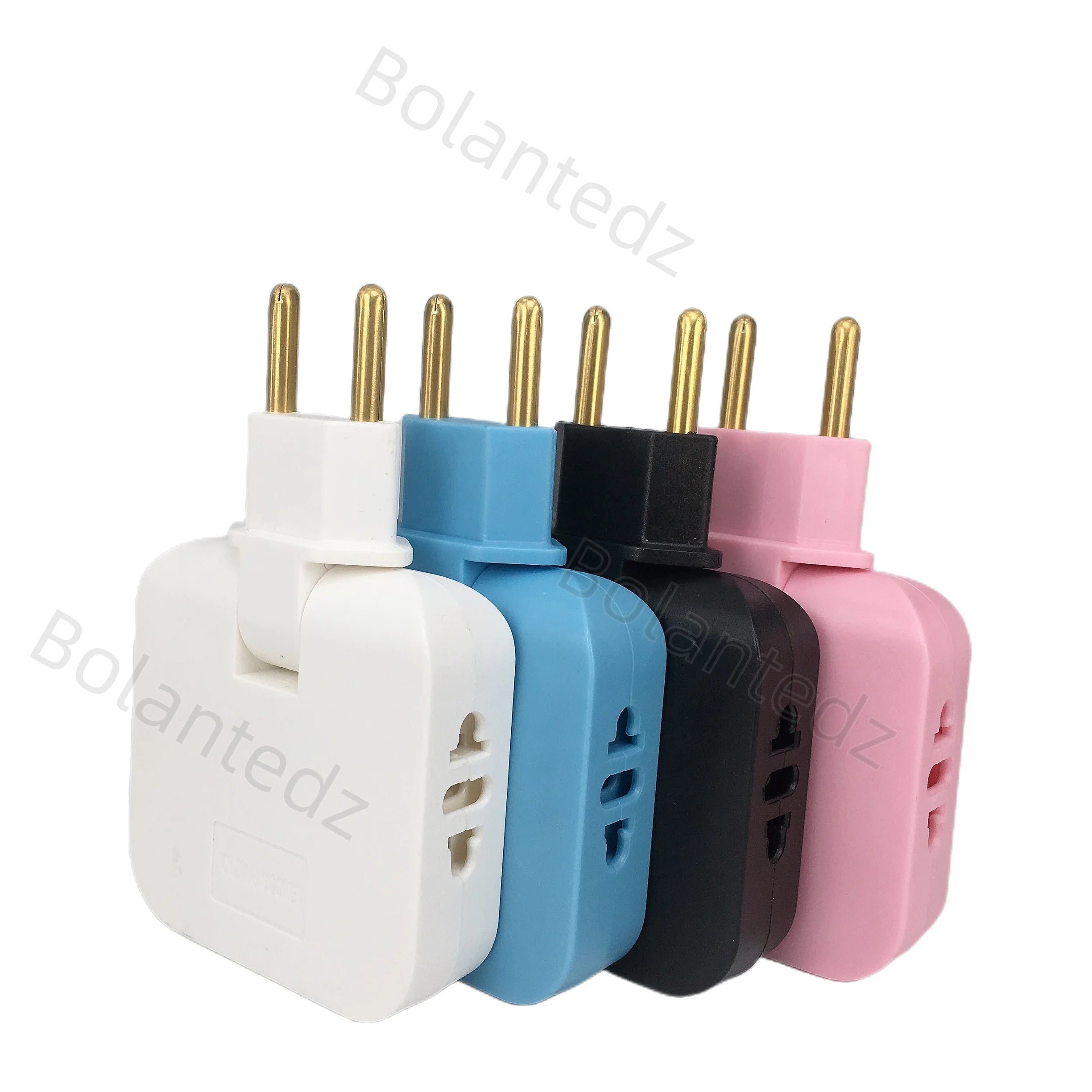 3-in-1 Foldable EU Travel Adapter with 2 USB Ports - US and KR to EU Power Converter