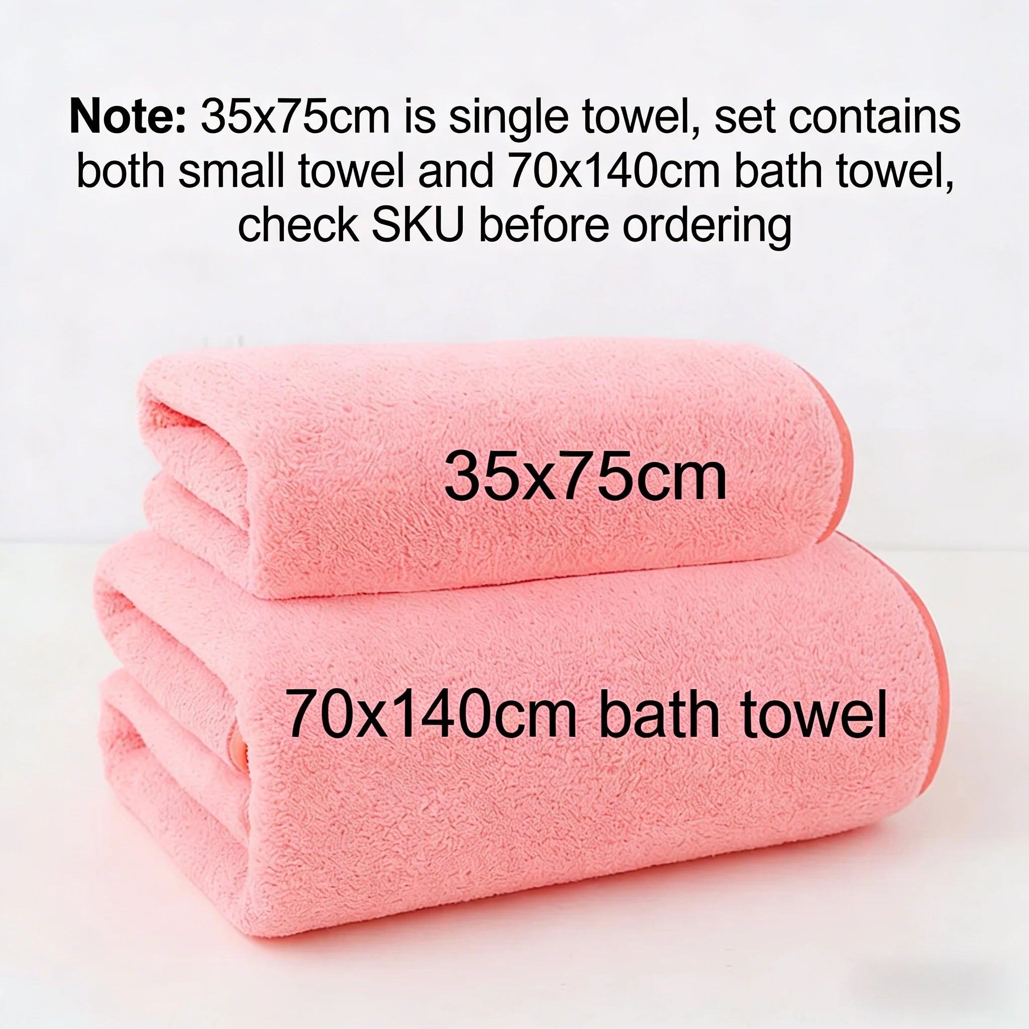 Coral Fleece Thickened Towel Set - Soft Absorbent Bath & Face Towels for Home & Gym