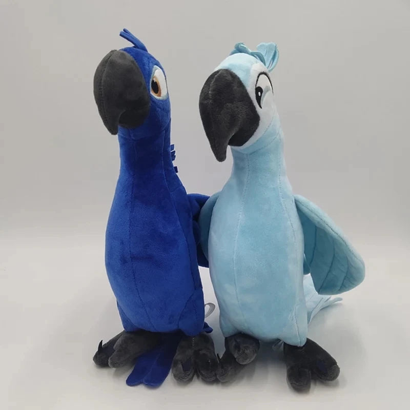 Blue Parrot Plush Toy 30cm (11.8 in) Blu and Jewel Stuffed Bird - Kids Christmas Gift