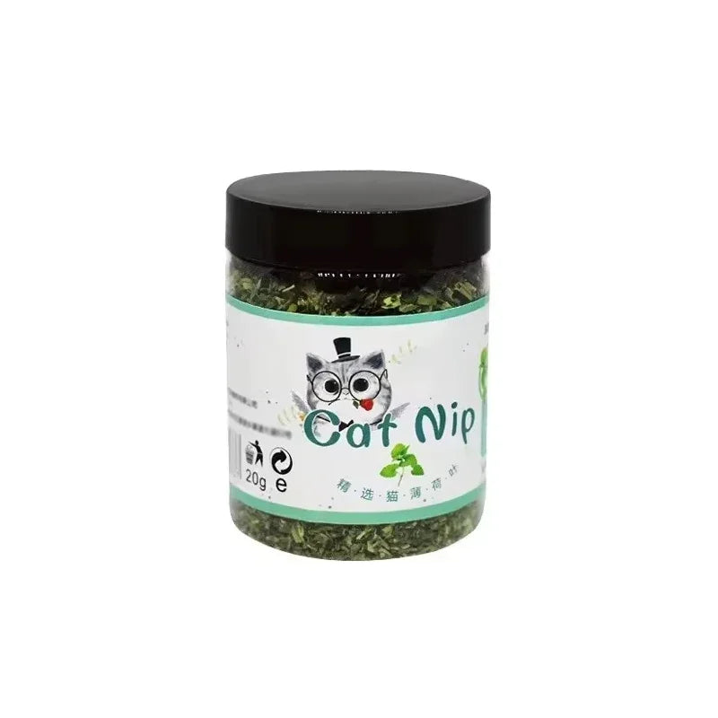 Organic Catnip Powder with Mint - 100% Natural Catnip for Cats, Interactive Cat Toy & Dental Chew