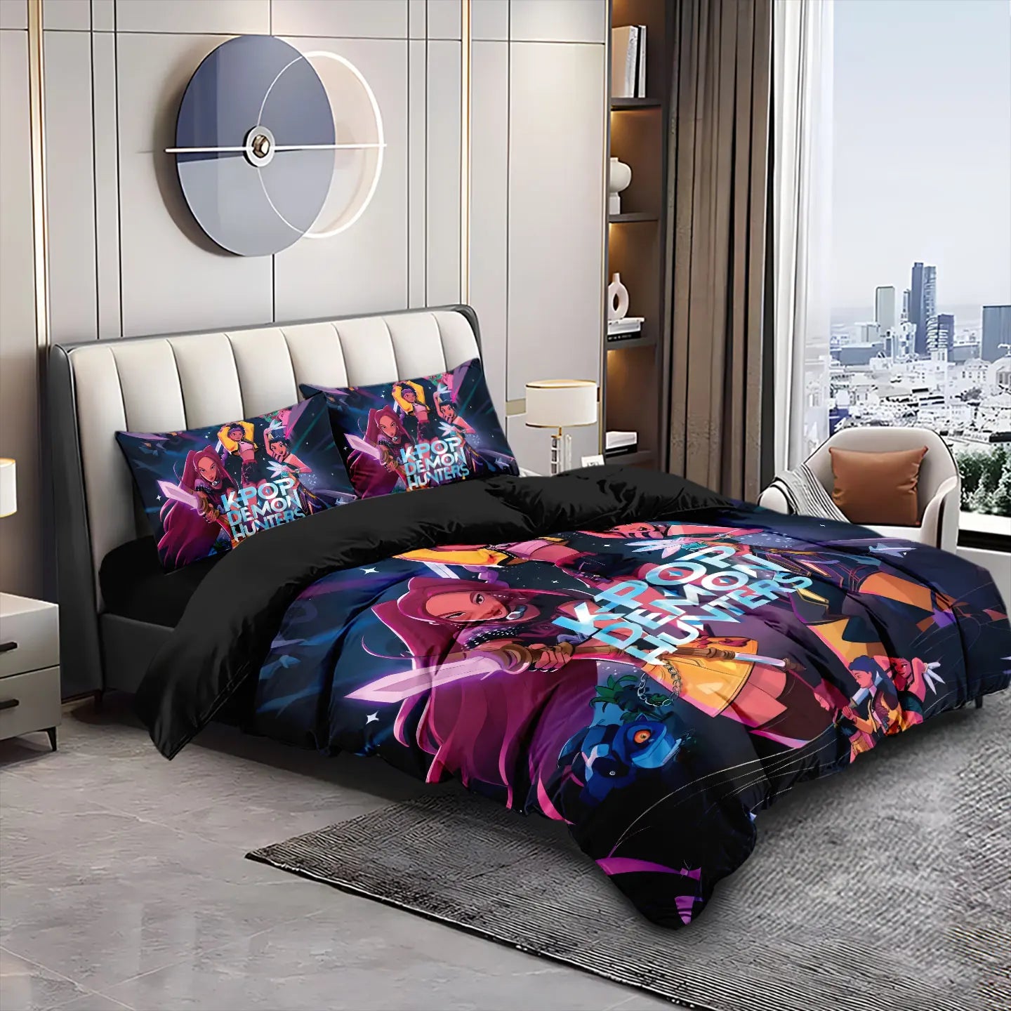3-Piece K-Pop Girl Group Printed Duvet Cover Set (No Insert) - Microfiber Polyester, Machine Washable, Multiple Sizes 1.0–2.8 m (3.3–9 ft)