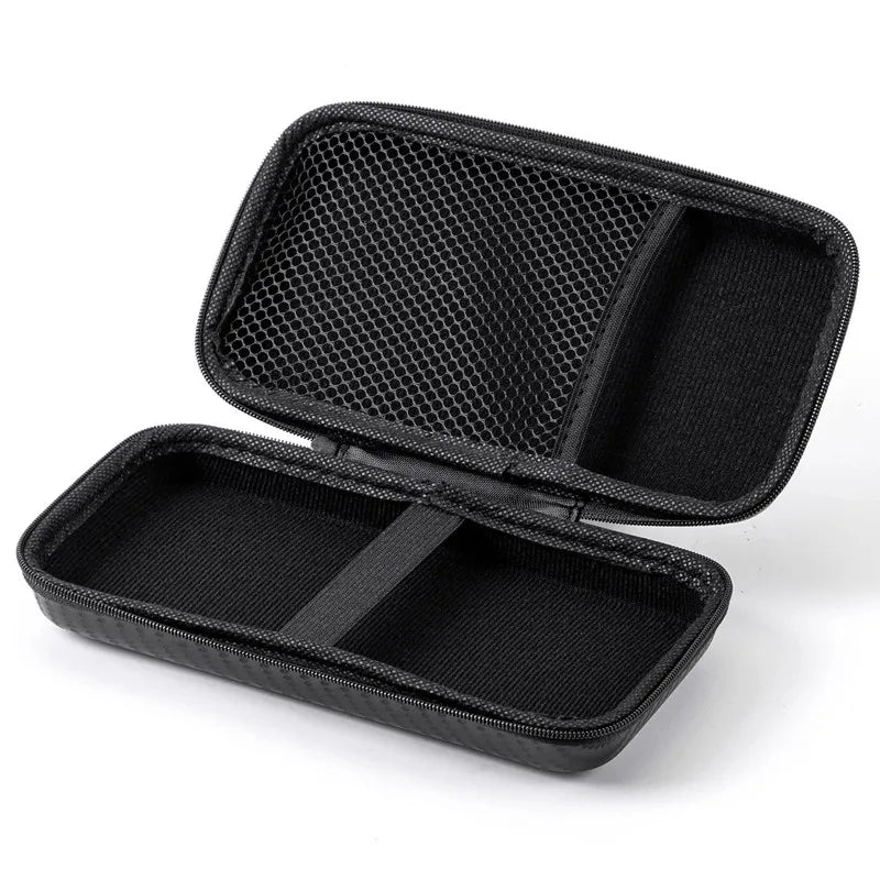 Portable EVA Zipper Pouch Cable Organizer for Chargers Power Banks & External Hard Drives - Single or 2-Pack