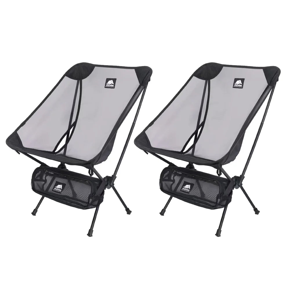 Breathable Mesh Moon Chair – Lightweight 7075 Aluminum Foldable Camping & Fishing Chair with Carry Bag