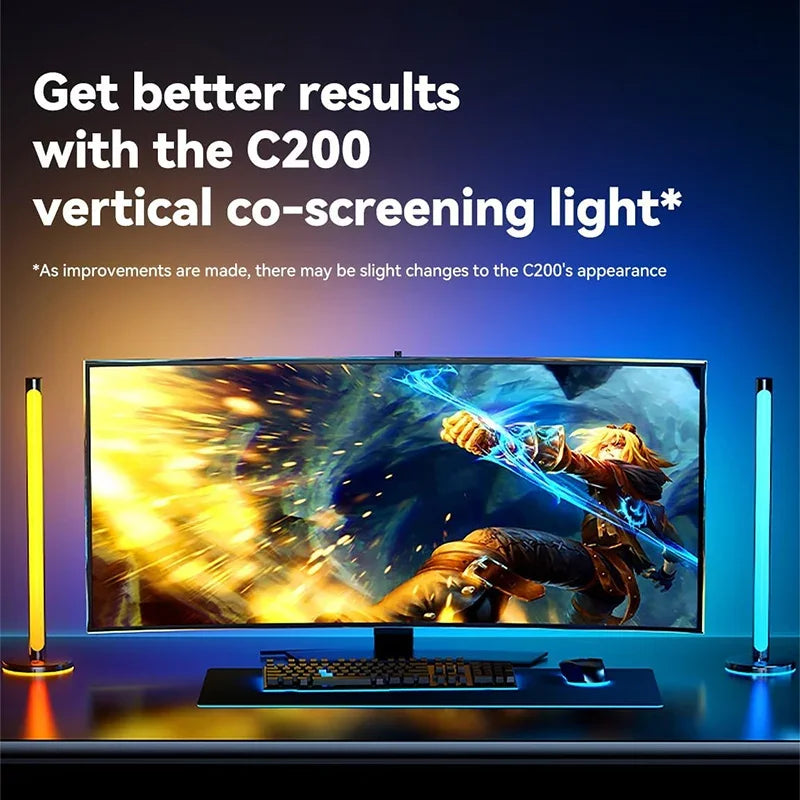 USB RGB LED Backlight Strip for Monitors – Ambilight Sync PC Gaming Ambient Light, Fits 24–34 in (61–86 cm)