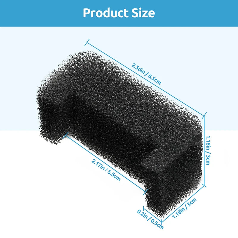 8-Pack Black Foam Sponge Filters for Pet Water Fountain – Replacement Filters for Cat & Dog Drinking Fountains
