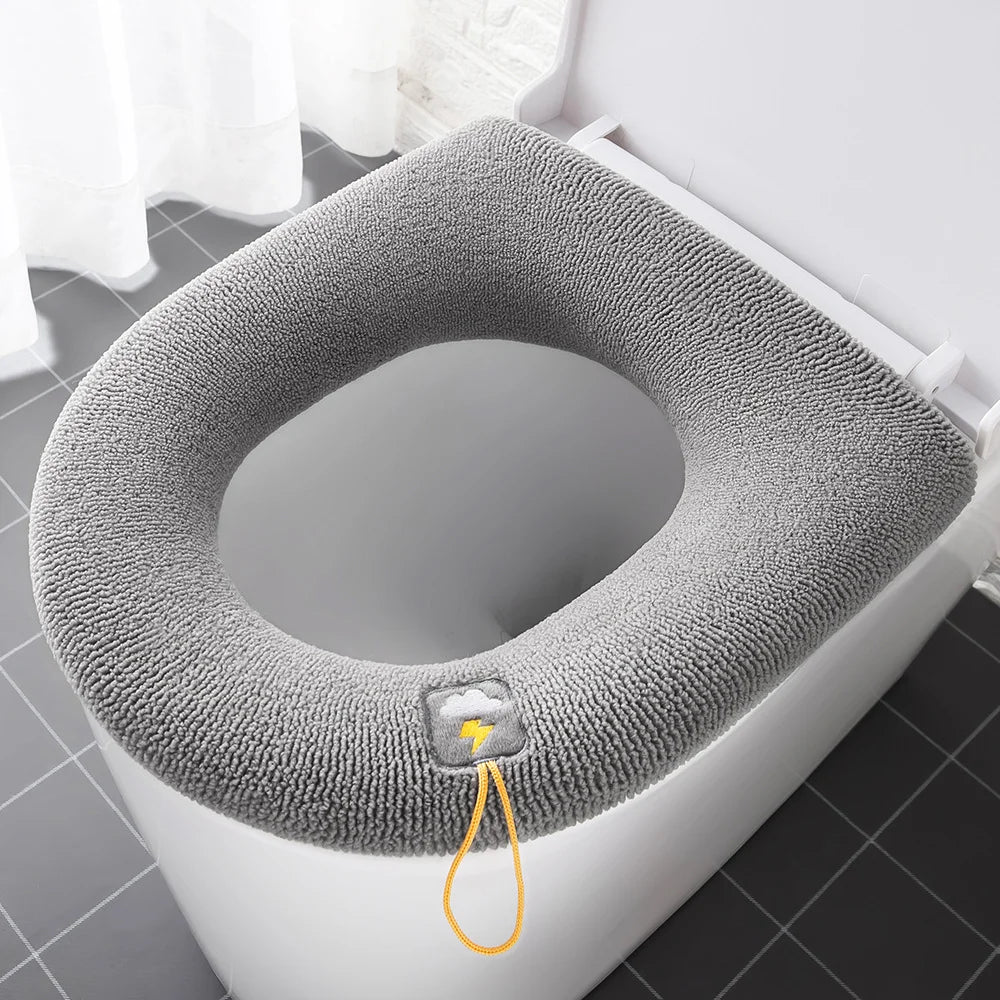 Universal Pumpkin Toilet Seat Cover – Soft Warm Closestool Mat, 30 cm (11.8 in) Toilet Lid Cushion
