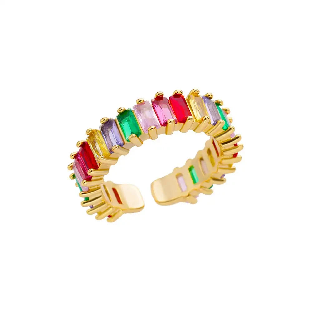 316L Stainless Steel Gold-Tone Women's Ring – Hypoallergenic Classic Tension-Set Wedding & Couple Ring