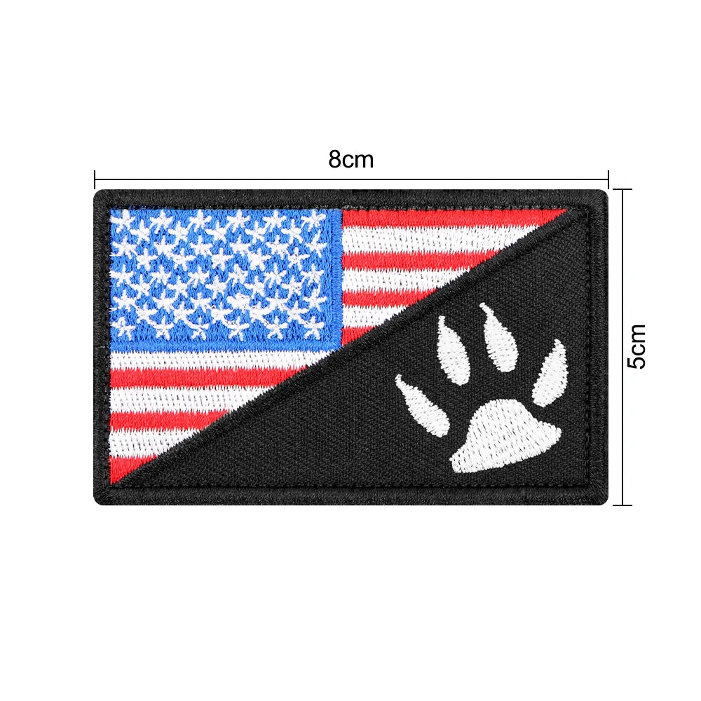 1-Pack Removable Embroidered Service Dog Patch – Tactical ID Patch for Harness, Vest & Leash (Fits Dogs & Cats)
